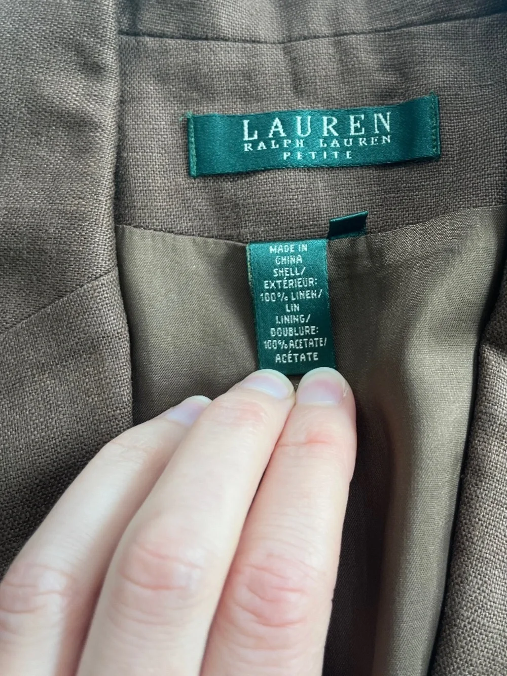 Ralph Lauren Petite Linen blazer 4P - Picture 2 of 3